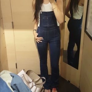 Gap Flared Denim Overalls